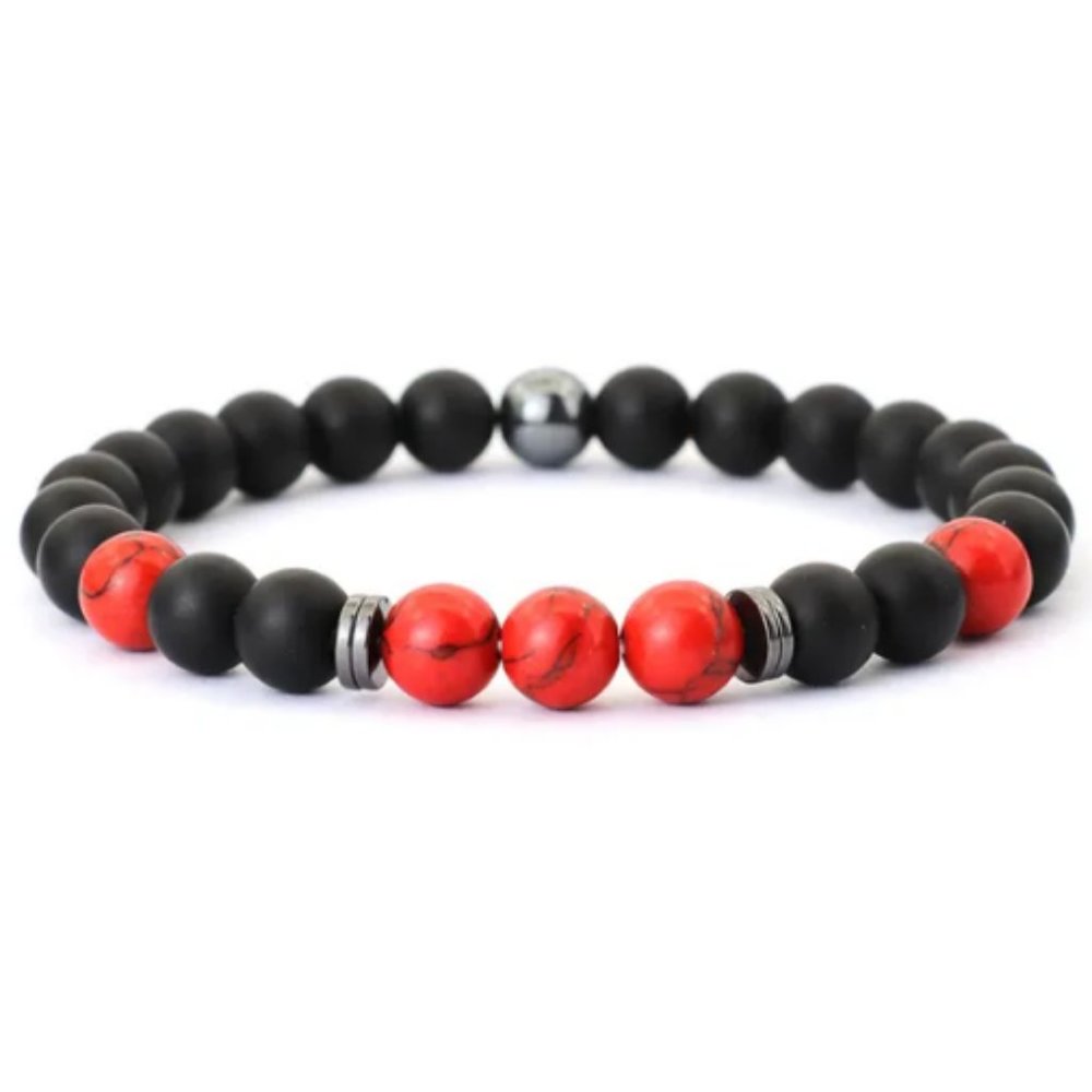 Onyx Bracelet,Gemstones Beads Bracelet,Good Luck Bracelet,Gift for Her,for Him